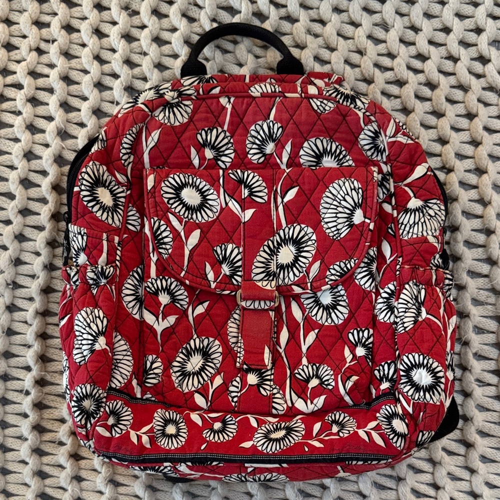 Vera Bradley Floral Red Backpack
